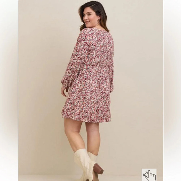 Torrid Floral Rayon Skater Dress size 12 - Picture 2 of 10